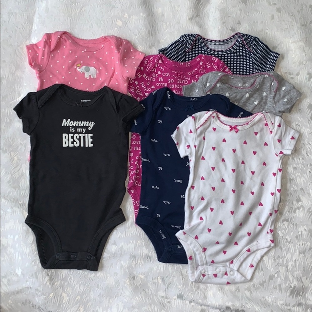 carter’s 3month bodysuits Seven pieces